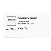 ロゴ会社の出荷ラベルの追加 ラベル (正面)