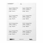 ロゴ会社の出荷ラベルの追加 ラベル (フルシート)