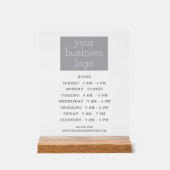 ロゴ会社の営業時間の開始サイン アクリルサイン (正面)