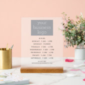 ロゴ会社の営業時間の開始サイン アクリルサイン (ウェディング)