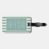 ロゴ会社の荷物タグの追加ストライプ方法 ラゲッジタグ (裏面横)