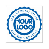 ロゴ会社の追加差出人住所 セルフインキングスタンプ (デザイン)