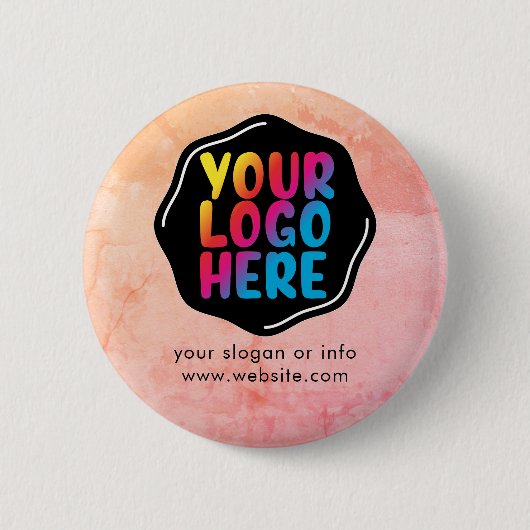 ロゴ会社ブランド企業のの追加カスタム方法 缶バッジ (正面)