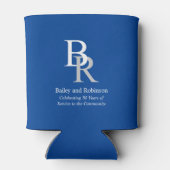 ロゴ会社プロフェッショナルのキャンペーンブルー 缶クーラー (裏面)