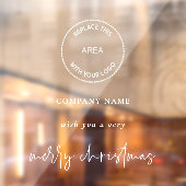 ロゴ会社名を追加Merry Christmas ウィンドウサイン (シート2)