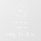 ロゴ会社名を追加Merry Christmas ウィンドウサイン (シート)
