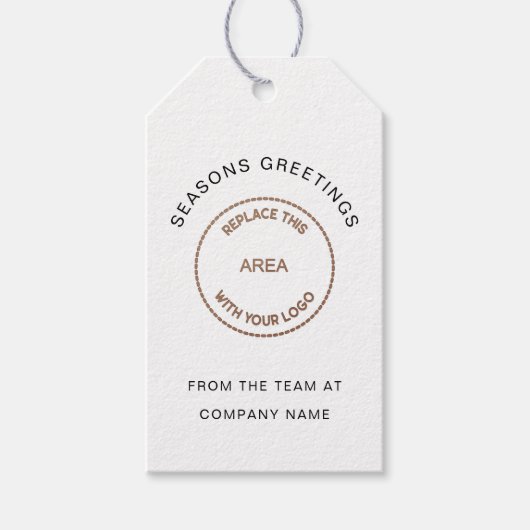 ロゴ会社名企業の任意の色 ギフトタグ (正面)