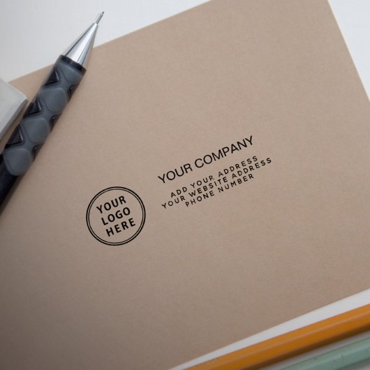 ロゴ会社名差出人住所 セルフインキングスタンプ