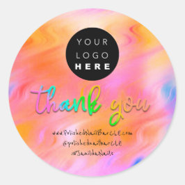 ロゴ会社名感謝ショッピング通販 ラウンドシール