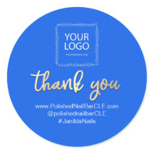 ロゴ会社名感謝ショッピング金ゴールド青