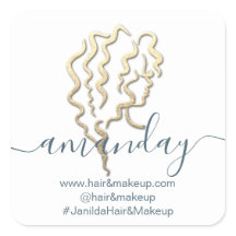 ロゴ会社名美しいスタジオホワイト金ゴールド