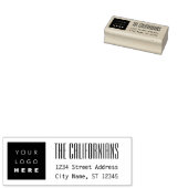 ロゴ会社名RSVPアドレスMInimalism ラバースタンプ (押印)