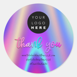 ロゴ会社名Thank YouショッピングHographic ラウンドシール