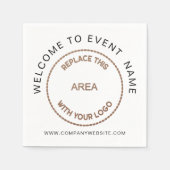 ロゴ会社名Webサイ企業のト スタンダードカクテルナプキン (正面)