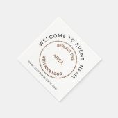 ロゴ会社名Webサイ企業のト スタンダードカクテルナプキン (角)