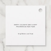 ロゴ会社季節のごあいさつクリスマス フェイバータグ (裏面)