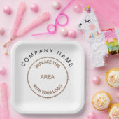 ロゴ会社 ペーパープレート (パーティー)