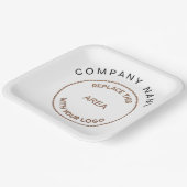 ロゴ会社 ペーパープレート (傾斜あり)