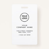 ロゴ会社IDのミニマリスト バッジ (裏面)