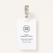 ロゴ会社IDのミニマリスト バッジ (裏面クリップ)