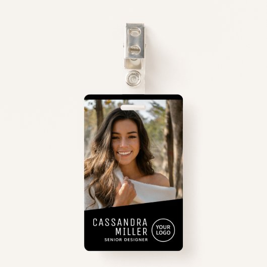 ロゴ会社ID バッジ (正面クリップ)