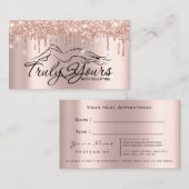 ロゴ体切断バラドリップアポイントメントカード 予約カード (正面/裏面)