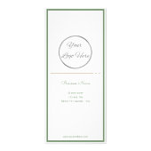 ロゴ価格表付きNeatral sage green beige ラックカード (正面)