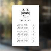 ロゴ価格表 |ビジネスモダンミニマリスト白 ウィンドウサイン