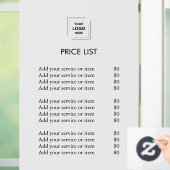 ロゴ価格表 | ビジネス モダン ミニマル 白 ウィンドウサイン (ホーム)