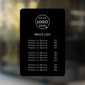 ロゴ価格表 | ブラックビジネス モダン ミニマル ウィンドウサイン