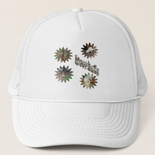 ロゴ入りの星形のメルカット キャップ (正面)