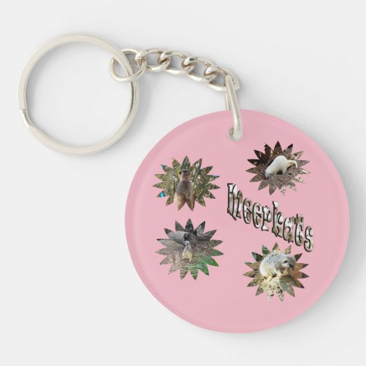 ロゴ入りの星形のメルカット キーホルダー (正面)