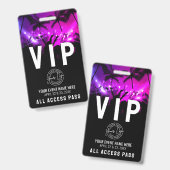 ロゴ入りイベントVIPオールアクセスパス バッジ (正面＆裏面)