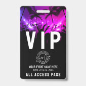 ロゴ入りイベントVIPオールアクセスパス バッジ (裏面)