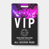 ロゴ入りイベントVIPオールアクセスパス バッジ (正面)