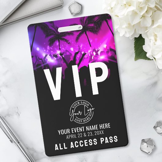ロゴ入りイベントVIPオールアクセスパス バッジ