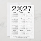 ロゴ入りカスタム2027年デジタルカレンダー | ダウンロード 招待状 (正面)