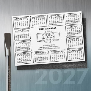 ロゴ入りカレンダー2027年 連絡先マグネット