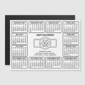 ロゴ入りカレンダー 連絡先情報 マグネット (正面/裏面)