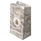 ロゴ入りギフトのおしゃれなコーヒータグ クラウドデザイン スモールペーパーバッグ (正面アングル)