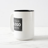 ロゴ入りコーヒーマグ ツートーンマグカップ (正面左)