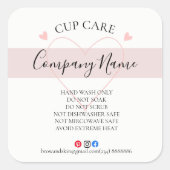 ロゴ入りステッカー気にビニビジネスの追加 スクエアシール (正面)