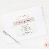 ロゴ入りステッカー気にビニビジネスの追加 スクエアシール (封筒)