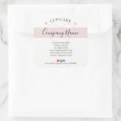 ロゴ入りステッカー気にビニビジネスの追加 スクエアシール (バッグ)