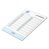 ロゴ入りビジネス予定メモ帳(名入れ可) ノートパッド (アングル)