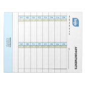 ロゴ入りビジネス予定メモ帳(名入れ可) ノートパッド (正面)