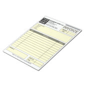 ロゴ入りビジネス売上伝票 / レシート | 大判 ノートパッド (アングル)
