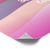 ロゴ入りビジネス虹の波のポスター ポスター (角)