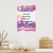 ロゴ入りビジネス虹の波のポスター ポスター (キッチン)