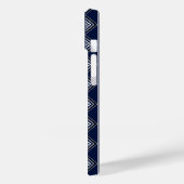 ロゴ入りブラック抽象民族幾何学模様 Case-Mate iPhoneケース (裏面 / 左)
